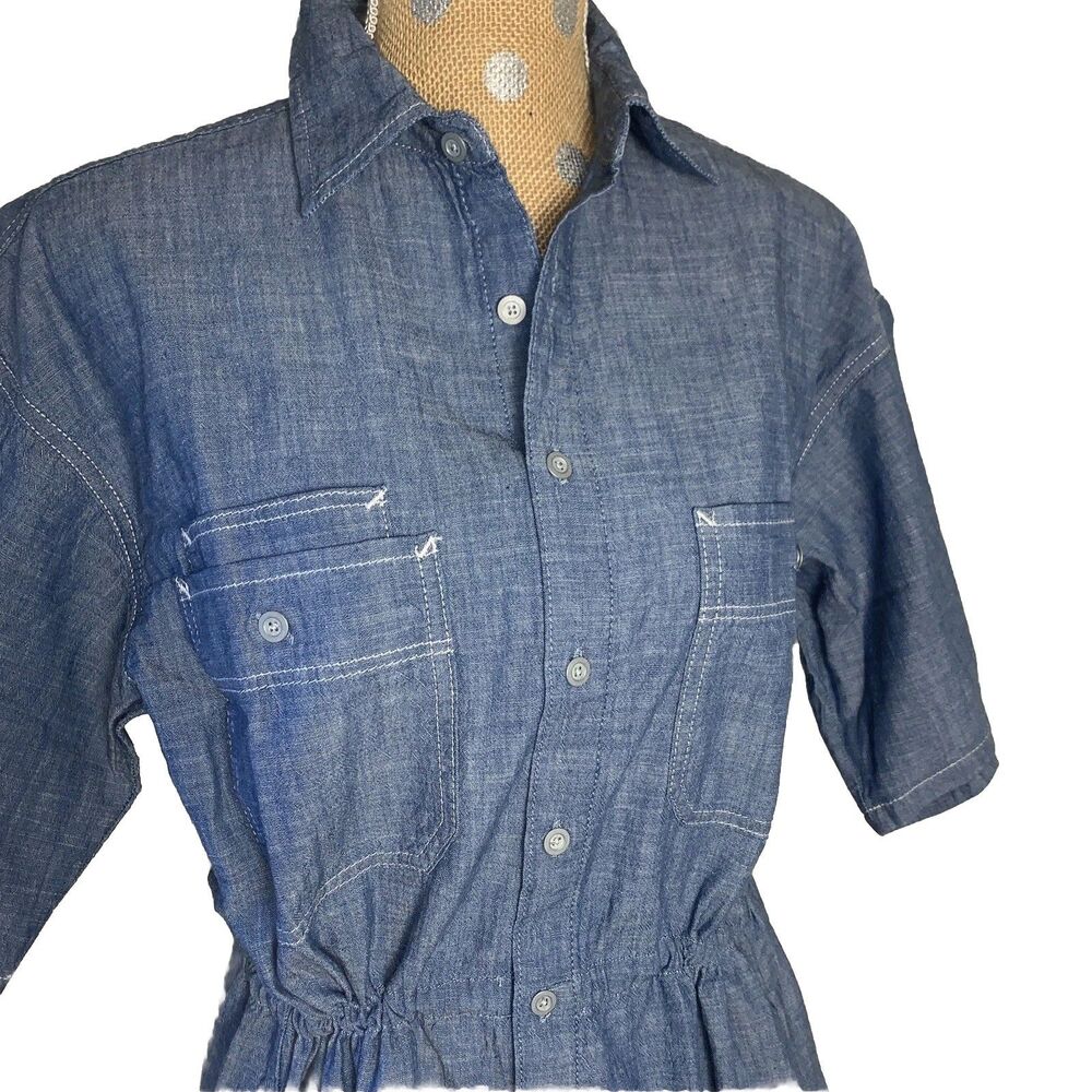 G-Star RAW Women's Chambray  Dress Denim Sz Medium Lightweight NWT Relaxed - Picture 2 of 12